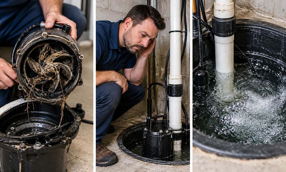 Grinding, humming, gurgling: what each sump pump noise means